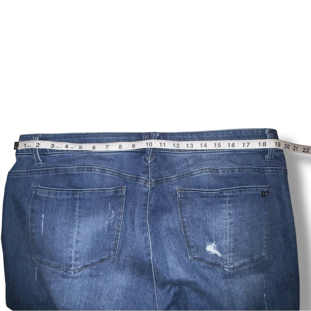 WIT & WISDOM CoolMax Ripped Mid Rise Girlfriend Jeans - 16 Blue Vintage - Picture 5 of 12